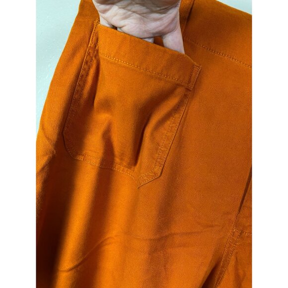 Anthropologie Orange Wide Leg Pants - Picture 9 of 16